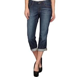Lucky Brand Women's Lola Ankle Crop Jeans Low Rise Blue Capri Curvy Size 6 / 28